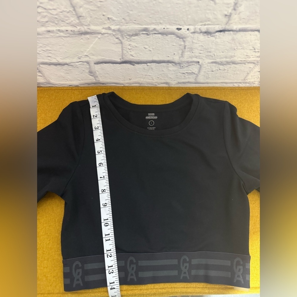 Women’s Good American Icon Black Cropped Top, Size 1 - Picture 6 of 7